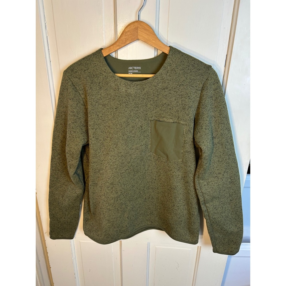 Arcteryx Covert Sweater Womens Medium Olive Green Heather Fleece Pullover 24101